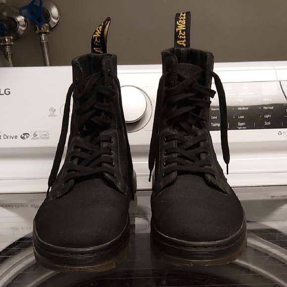 Dr. Martens Shoes - Dr. Martens Combs Black Canvas Boots